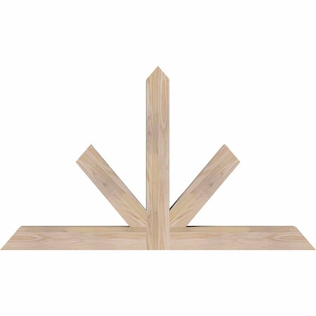 Ekena Millwork Saratoga Smooth Timber Gable Bracket, Douglas Fir, 48"W x 28"H x 3 1/2"D x 3 1/2"F, 14/12 Pitch GBW048X28X0404SAR00SDF